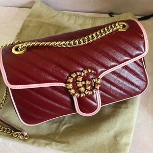 BRAND NEW GUCCI SMALL MARMONT IN RED